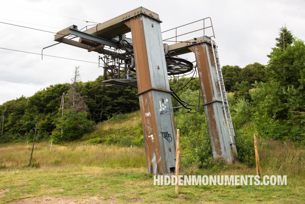 Abandoned ski lift in the Vosges